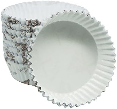 Enlynn Disposable Ruffled Round Shape Non-Stick Paper Baking Cup, Pack of 100 (3.5")