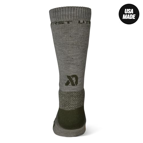 First Lite All-Season Merino Wool Crew Socks - Moisture Wicking Boot Socks for Hunting & Hiking, Made in USA2