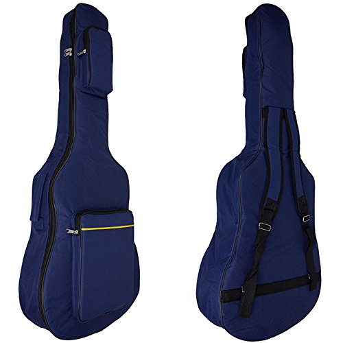 MINGZE 41 ' Funda para guitarra, bolsas de guitarra, bandolera ajustable a prueba de agua, variedad de colores (Azul)