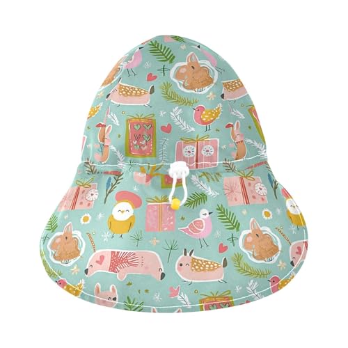 Safari Simple Animals Unisex Baby Beach Hats Baby Boys Beach Caps Baby Girls Sun Protection Neck Flap Traveling Swim3