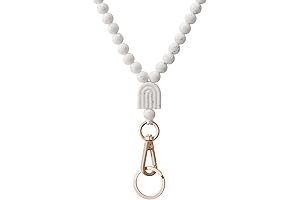 Cute Silicone Beaded Lanyard for Teachers, Super Soft and Comfortable, Perfect for...