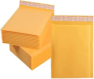 AYSUM 20Pcs A3 Padded Envelopes 300 x 400mm Large Kraft Bubble Mailers Self-Seal Postal Wrap Envelope for Mailing or Packaging (Gold)