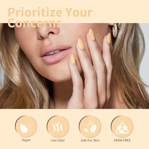 Image of CANNI Pastel Yellow Gel Nail Polish, 1Pcs Pale Light Yellow Gel Polish Color High Gloss Soak Off U V Manicure Salon DIY