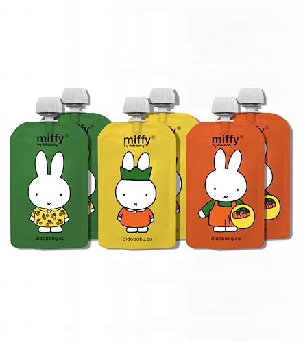 Gourdes Réutilisables Bébé (Lot de 6) – Gourde Compote Rechargeable pour Purée, Yaourt &...