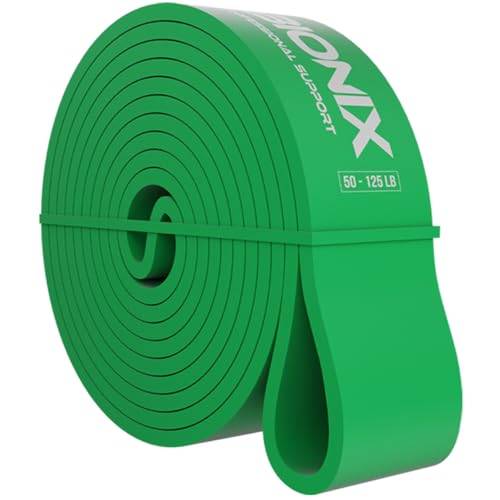 Bionix Weerstandsbanden, set met optrekbanden, verschillende niveaus, dik, zwaar, stretchbanden voor training, training, calisthenics, powerlifting, crossfit, spierversteviging, yoga, voor dames en