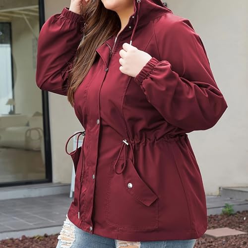 Chubasquero largo para mujer impermeable elegante transpirable 5