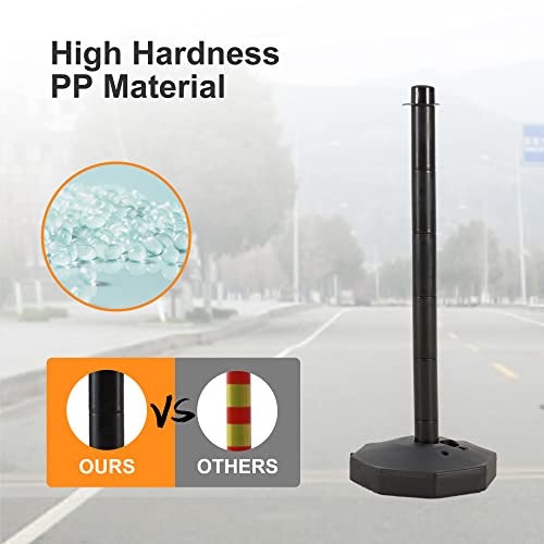 Habutway YX01-031 6Pcs Traffic Delineator Post Cone With 5.5Ft Chain, Chain Safety Barriers Outdoor And Indoor Crowd Control Barricade thumb #2