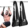 DMoose Fitness Hanging Ab Straps for Pull Up Bar & Core Strength Training – Soft Padded Exercise Straps for Ab Swing & Leg Raises, Hang Bar Strap with 2 Steel Carabiners – Abs Equipment for Home & Gym