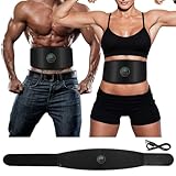 BILIBON Estimulador de ABS, Cinturón de Tonificación Abdominal, 18 Niveles de Intensidad Ajustable, 6 Modos, Recargable...