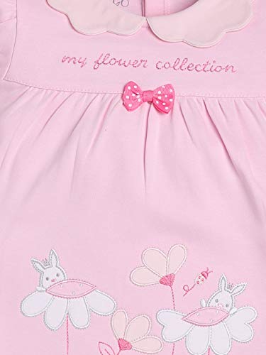 Image of Baby GO Cotton Baby Girls Frock Dress with Bow | Full Sleeve Casual Dress | Checked Winter Wear Princess Skirt Outfit for New Born Baby Girls