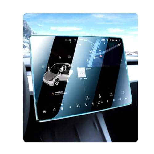 Rdtnvc Schutzglas 9H Matte Displayschutzfolie Gehärtetem Glas Für Tesla Für Model 3 Y Mittelkonsole Navigationssystem Zubehör Für Fahrzeugmodifikationen Navigation Schutzfolie(Model 3 Y-HD)