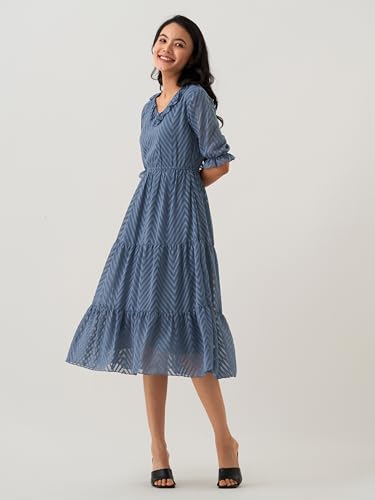 Image of AASK Dress for Women One Piece Kurta Set Tops Knee-Length Fit And Flare Dresses