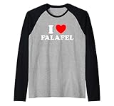 Amor Falafel Divertido Comida de Oriente Medio Pita Buñuelo De Garbanzos Camiseta Manga Raglan