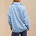Free People Inspired Clothes, Free People Dupes Dup Es - Womens Oversized Sweatshirts, Trendy Casual Long Sleeve Button Henley Neck Pullover Tops, Fall Fashion Sweaters Outfits Clothes Blue Xx-Large