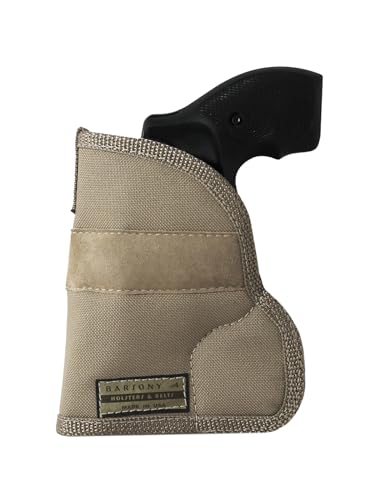 Barsony Desert Sand AmbidextrousPocket Holster for S&W 40 442 638 642 940