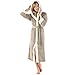 Produktbild CelinaTex Ohio Bademantel Kapuze XS Taupe Natur Mikrofaser Damen Herren Saunabademantel Sherpa-Fleece Morgenmantel