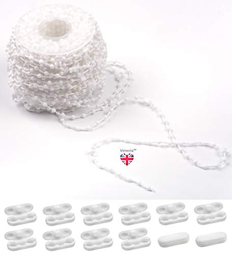 Venezia - Repuestos para persianas verticales, Blanco, 25m Bottom Linking Chain