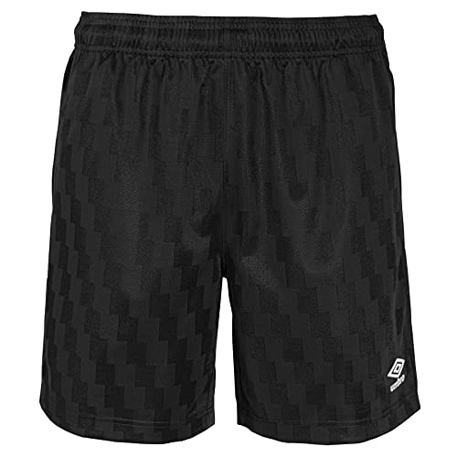 Umbro Men's Stripe Striker Soccer Shorts, Black Beauty Medium