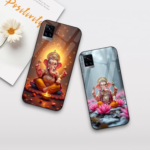 Image of COLORflow Back Cover Compatible with Vivo V20 | Ganesh Ji, Lord Ganesha Customized | Shockproof TPU Bumper with Camera Protection Back Cover Compatible with Vivo V20