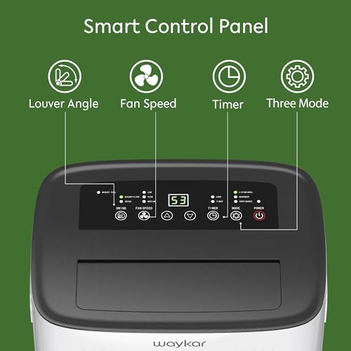 Image of Waykar 150 Pint 7,000 Sq.Ft Dehumidifier for Basement & Home, Large Room, Smart Compressor Dehumidifier with Drain Hose & Tank for Commercial, 30%-80% Humidity Control, 90 Auto Swing, Auto Defrost