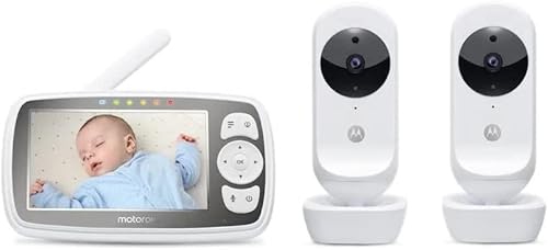 Motorola MBP483XL-2 Cámara dual 4.3" Video Baby Monitor con Zoom Digital y Audio bidireccional