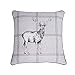 Sleepdown Jeleń szczotkowana bawełna z lamówką wypełniona poduszka sypialnia salon akcesorium - 45 cm x 45 cm - szary