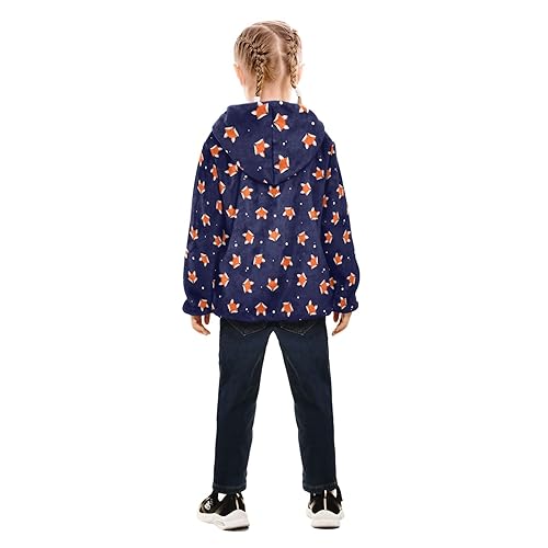 Cute Fox Boys Fleece Hoody Jacket Zip Up Coat Warm Fall Winter Plush Jacket Long Sleeve Outerwear4