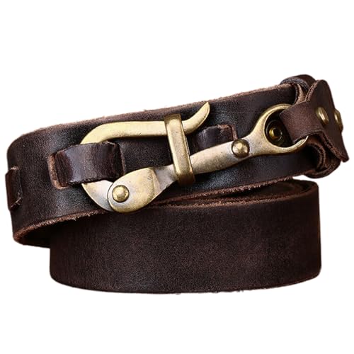 Ceinture homme en cuir véritable pleine fleur et laiton massif pour un style authentique