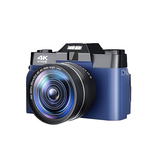 vlog J I[gtH[JXBe[WfW^Jʐ^p 52 ~[gLpY WIFI 4K RpNgXg[~OrfIJ Vlog R[_[(32G TF Card,Blue)