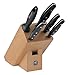 Produktbild Zwilling 30760-000 Twin Pollux Messerblock, natur, 6-tlg., Rostfreier Spezialstahl, Zwilling Sonderschmelze, genietet, Vollerl, Kunststoff-Schalen, 315 x 115 x 280 mm, schwarz