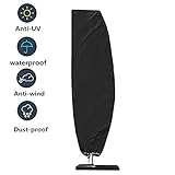 【MATERIAL Y TAMAÑO】La funda para parasol de playa jardín está hecha de tela Oxford 210D. Es resistente a la rotura y versátil. El tamaño aproximado es de 265 cm * 40 cm (arriba) * 70 cm (medio) * 50 cm (abajo).
