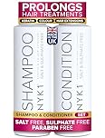 NYK1 Sulphate Free Hair Shampoo And Conditioner Set (500ml x2) Sulfate Free Shampoo And Conditioner Sets for Extensions, Colour and Keratin Treatment - Gentle Cleansing and Prevents Breakage
