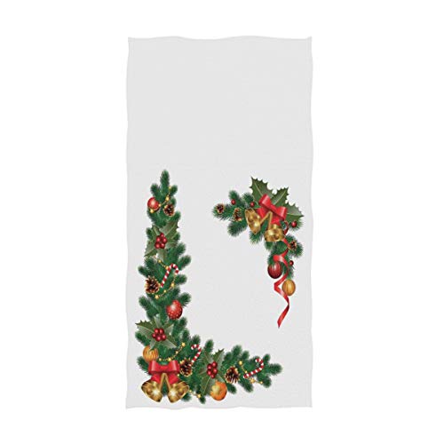 Oudrspo Hermosos Adornos navideños Abeto Suave Altamente Absorbente Invitado Toallas de Mano Decorativas para el hogar Grandes Multipropósito para baño, Hotel, Gimnasio y SPA