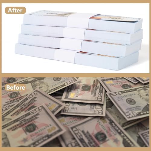 Germiwipe Money Bands for Cash, 450 Pack Blank White, Self-Adhesive Currency Straps, Bill Wrappers Cash Bands - Thumbnail 6
