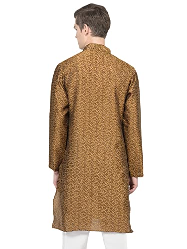 Image of SG LEMAN Knee Length Solid Kurta for Men | Silk | Long Sleeve | Ethnic Wear for Men | Party and Weeding wear Kurta