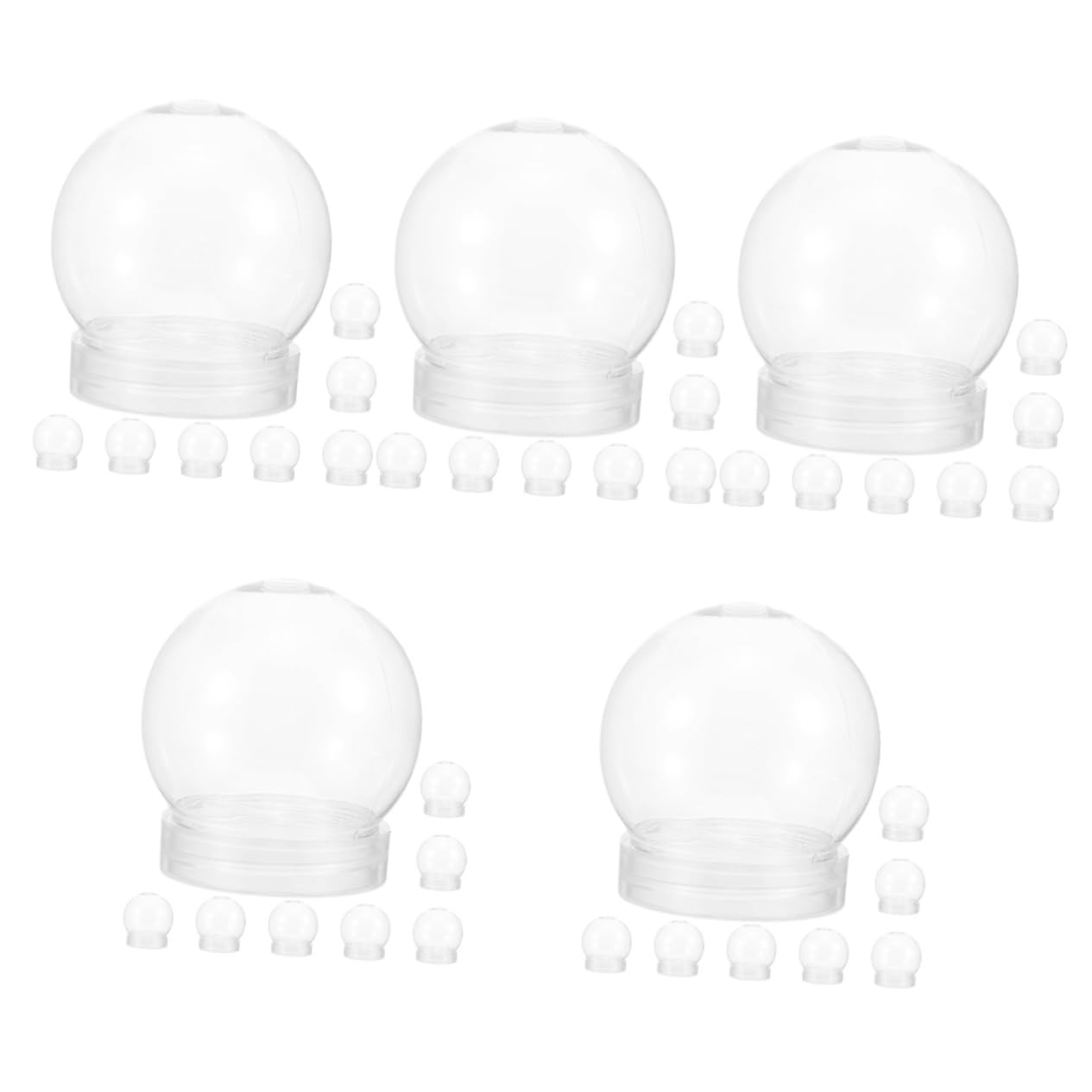PRETYZOOM 40 Pezzi Trasparente Palla di Neve Bottiglia Riempibile Ornamento Palla Fai da Te Globo di Neve Oggetti di Scena Forniture Fai da Te Fare Fai da Te Globo di Neve Globi