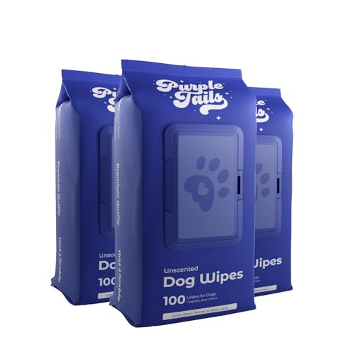 Image of Canada Dog Wipes - 300 Dog Wipes for Paws and Butt, Fur, Ears - Plant-Based Pet Wipes with Aloe Vera, Shea Butter for Puppies, Large Dogs, Cats - 3 x 100 Pack