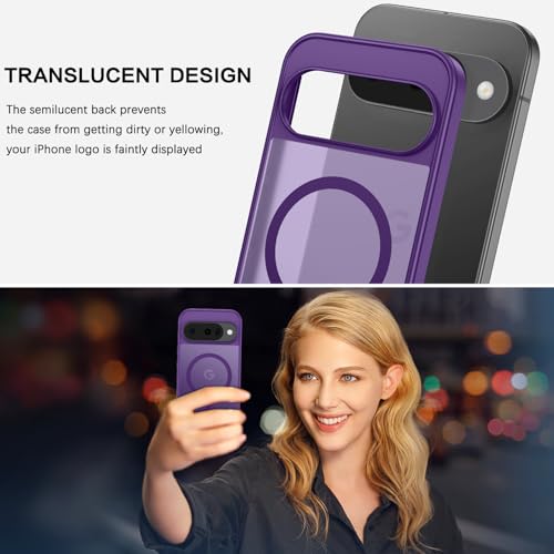 Coque Google Pixel 10 violette BENTOBEN magnétique compatible MagSafe mate