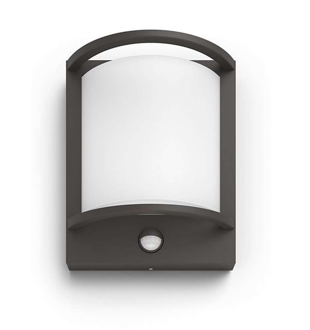 Philips myGarden Samondra Applique murale d'extérieur à LED avec détecteur de mouvement Anthracite 2700 K