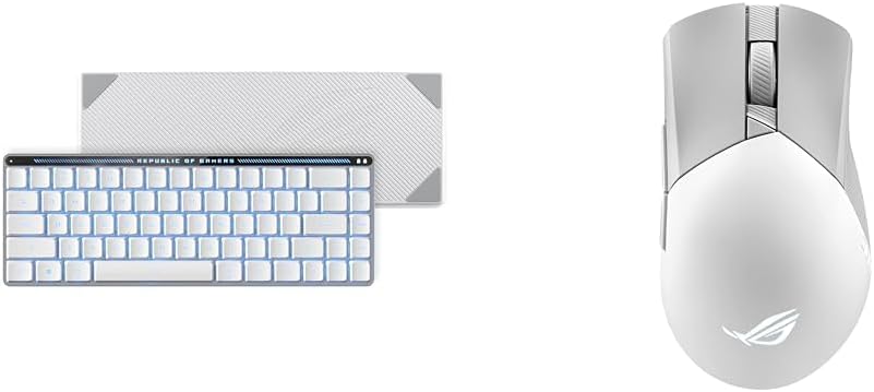 ROG Falchion RX Low Profile 65% Wireless Gaming Keyboard and ROG Gladius III Wireless Gaming Mouse with 36000 DPI