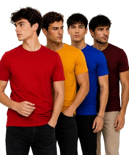Image of London Hills T Shirt For Man | Tshirt Shirts Men | Men Round Neck Tshirts | Gym T Shirts For mens Workout | T-shirts For Man Cotton Stylish Round Neck T Shirt Half Sleeve Regular Fit Solid Multicolour