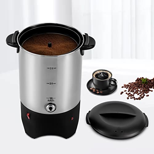 Cafetera eléctrica automática de acero inoxidable con 30 tazas 5.2 L miniatura 3