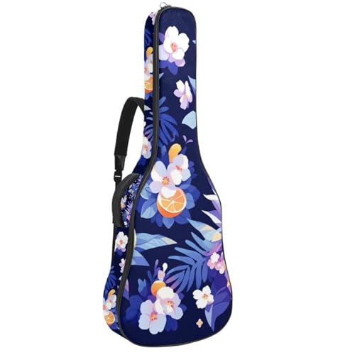 NUEAHEDN Acoustic 40/41/42 Inch Colored Pineapple Large Capacity Guitar Gig Bag 0.4Inch Extra Thick Sponge Overly Padded, with Two Storage Pockets, Waterproof Guitar Case