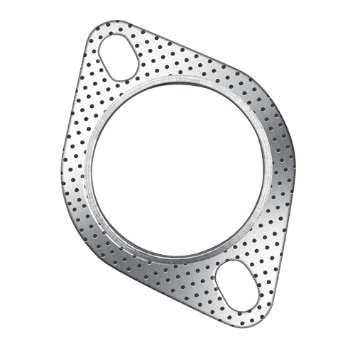 Image of Strongthium 2Pcs 2.5 inch Exhaust Gasket 2 Bolt for 2.5 Inch Muffler Flange Manifold 120-06310-0002 High Temperature w / 4Pcs Exhaust Bolts Repair kit for Cars Trucks (Pack of 2)