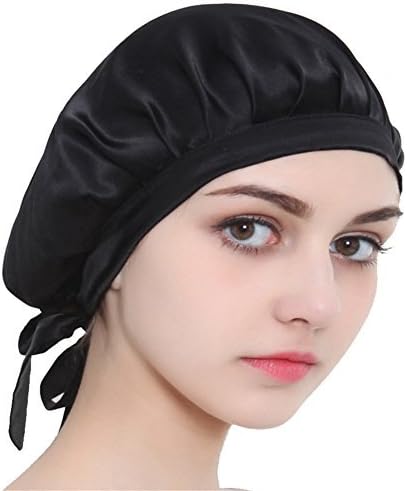 100% Mulberry Silk Night Sleeping Cap Bonnet Hats for Women, Chemo Caps Cancer Headwear Skull Cap,Very Silky & Comfortable