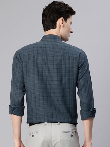 Image of Majestic Man Men's Pure Cotton Slim Fit Checkred Full Sleeve Classic Collar Everyday Formal Shirt