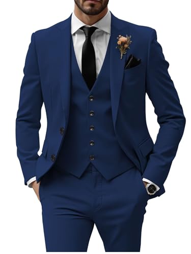 3 Piece Men's Suit Slim Fit Formal Suits Men for Wedding Dress Blazer Vest and Pants Man Set
