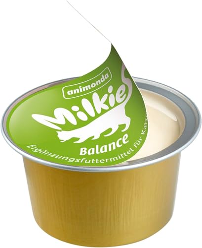 animonda Milkies Katzensnack mit Milch - Cups Selection Mixpack (20 Cups à 15 g), leicht verdauliche Katzenmilch für Erwachsene Katzen, Milch-Snack ohne Soja und Zucker