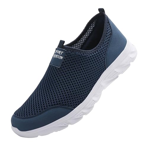 Chaussures Hommes D Été 2025 Chaussures Sport En Plein Air Respirantes De Running _baskets Sans Lacets Sneakers De Marche Antidérapantes À Coussin D'air...