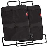 Lusso Gear Kick Mats (2 Pack) - Car Seat Back Protectors, Premium Waterproof Fabric, Reinforced...